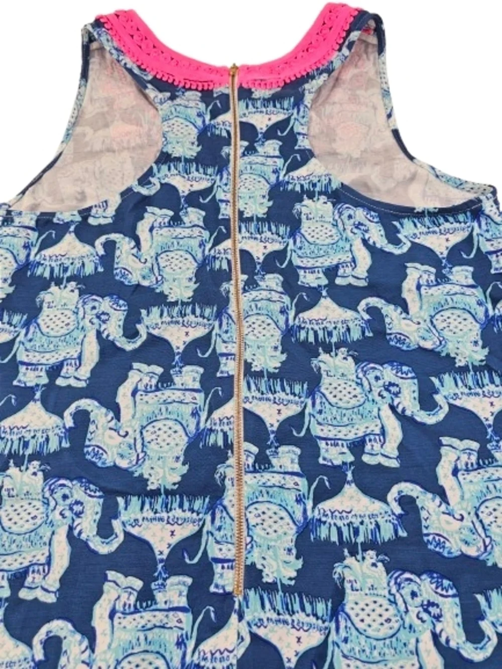 LILLY PULITZER Joy Ride Elephant Carlotta Stretch Shift Embroidered Dress 10 - Picture 8 of 16